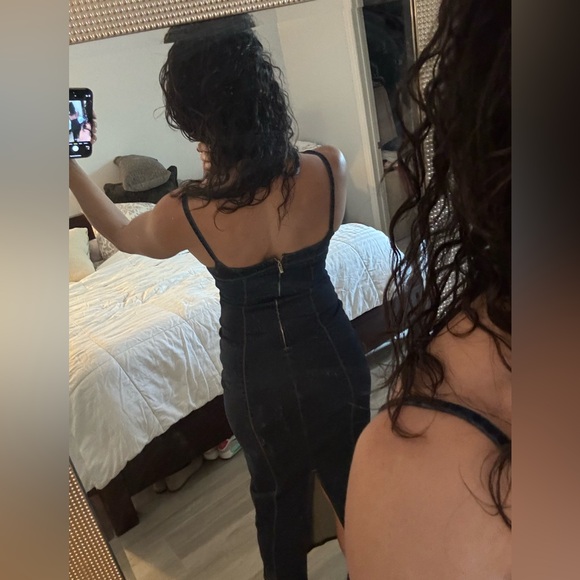 PrettyLittleThing Blue Denim Midi Dress - Picture 8 of 12